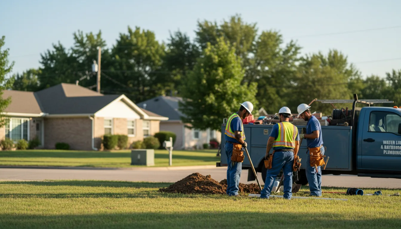 Residential water line and bathroom plumbing service in Laredo, MO